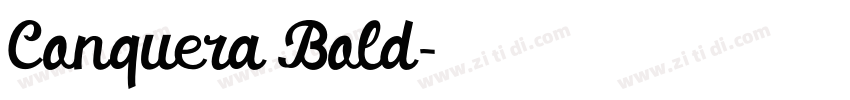 Conquera Bold字体转换